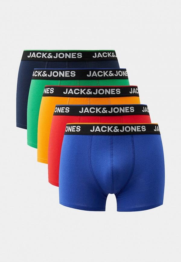 Трусы 5 шт. Jack & Jones - цвет: зеленый, красный, оранжевый, синий, коллекция: мульти.