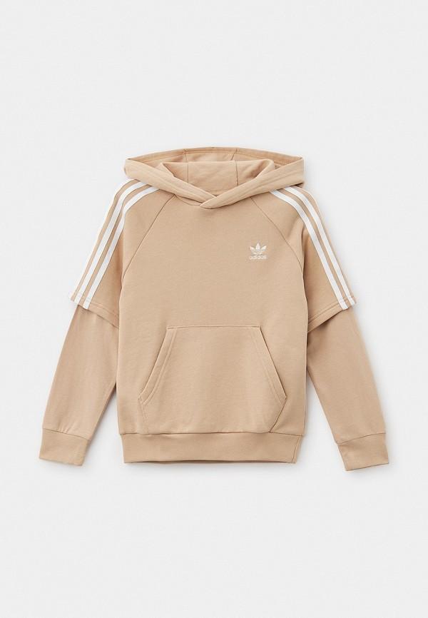 Худи adidas Originals - цвет: бежевый, коллекция: мульти.