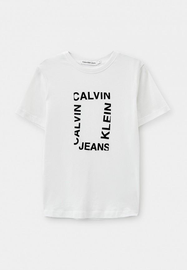 Футболка Calvin Klein Jeans - цвет: белый, коллекция: мульти.