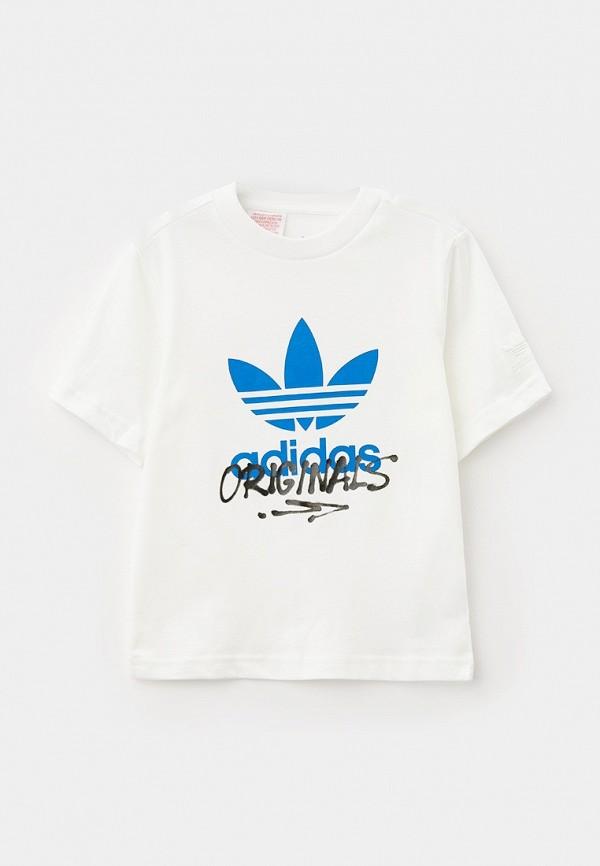 Футболка adidas Originals - цвет: белый, коллекция: мульти.