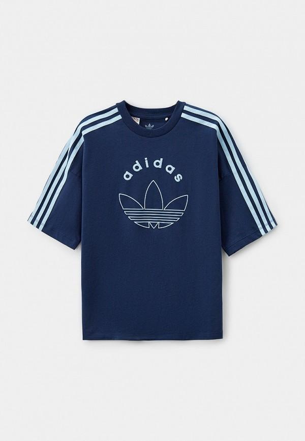 Футболка adidas Originals - цвет: синий, коллекция: мульти.