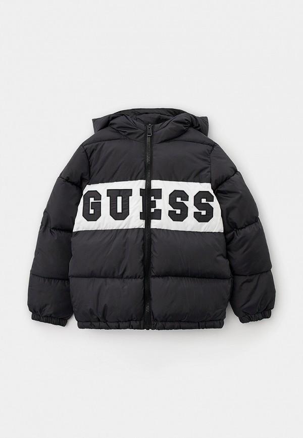 Куртка утепленная Guess - цвет: черный, коллекция: демисезон.