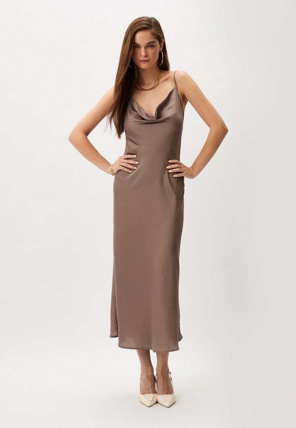 Платье Guess - цвет: бежевый, коллекция: мульти.