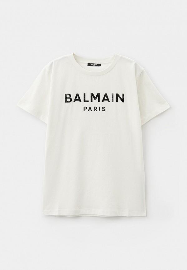 Футболка Balmain - цвет: белый, коллекция: мульти.