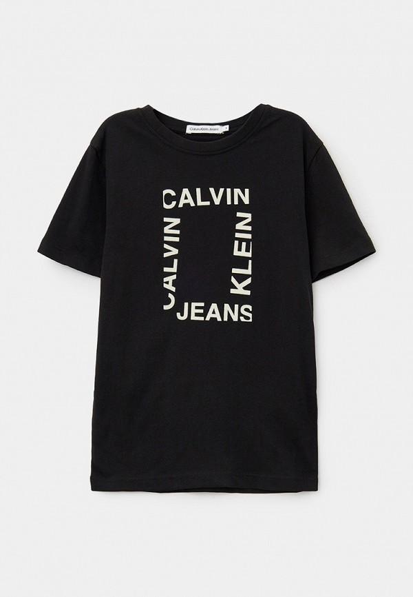 Футболка Calvin Klein Jeans - цвет: черный, коллекция: мульти.