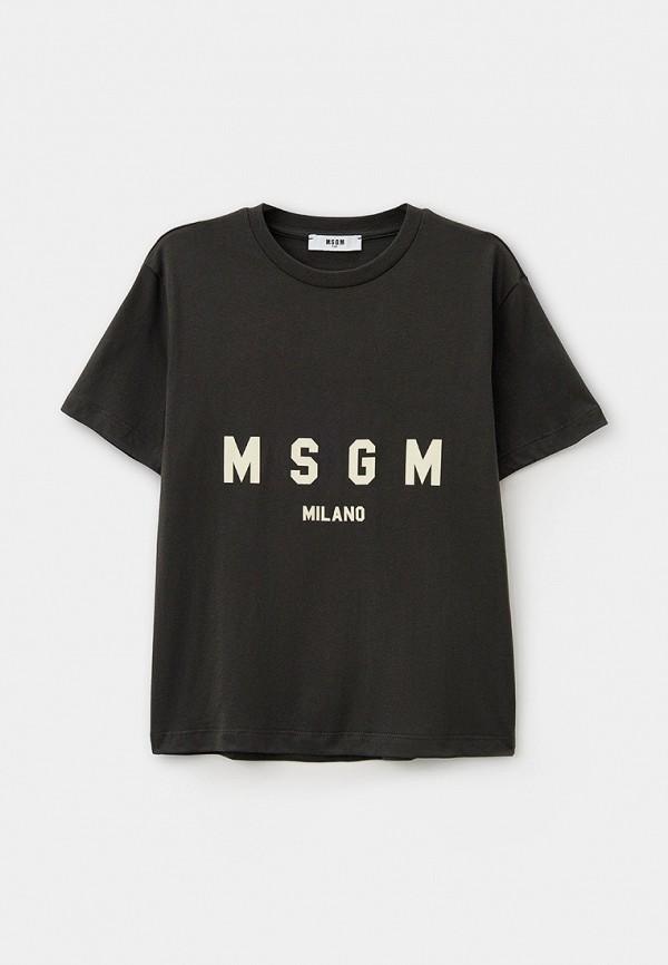 Футболка MSGM Kids - цвет: серый, коллекция: мульти.