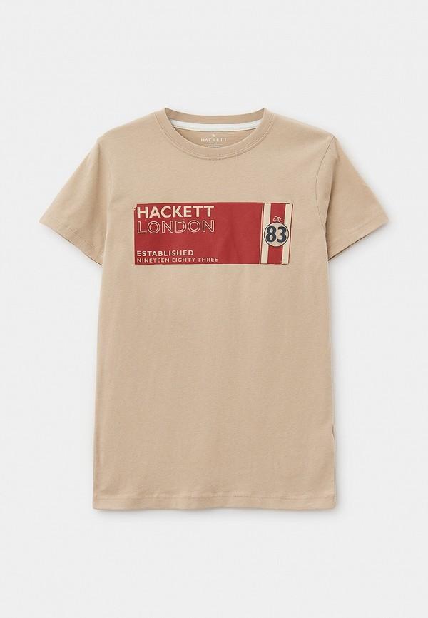 Футболка Hackett London - цвет: бежевый, коллекция: мульти.