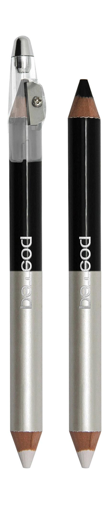 Poeteq Double Eyeliner with Sharpener. 91 Белый-черный Оттенок