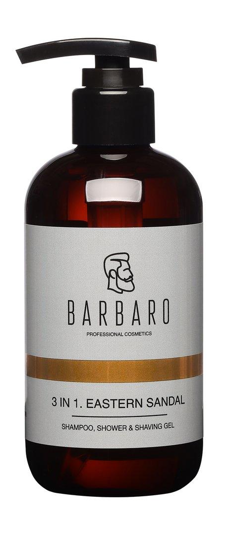 Barbaro 3 in 1 Eastern Sandal. Shampoo, Shower & Shaving Gel