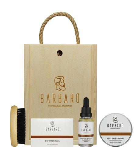 Barbaro Eastern Sandal Wooden Case Beard Kit