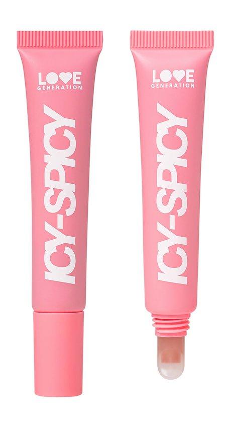 Love Generation Icy-Spicy Plump Lip Gloss. 6 Бежевый с сияющими частицами Оттенок