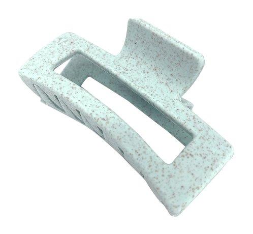 SOLOMEYA | Solomeya Straw Claw Hair Clip Rectangle, Mint