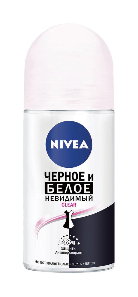 Nivea Антиперспирант шариковый Черное и Белое Невидимый Clear