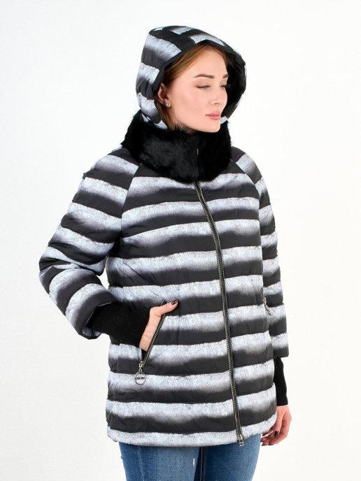 Куртка женская зимняя удлиненная больших размеров