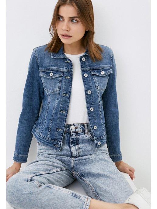 Укороченная джинсовая куртка
