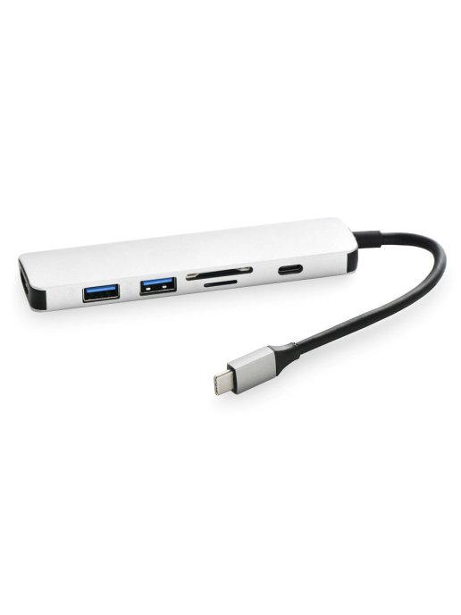 Адаптер HUB Macbook Type-C to PD HDMI 4K USB3.0 CardReader