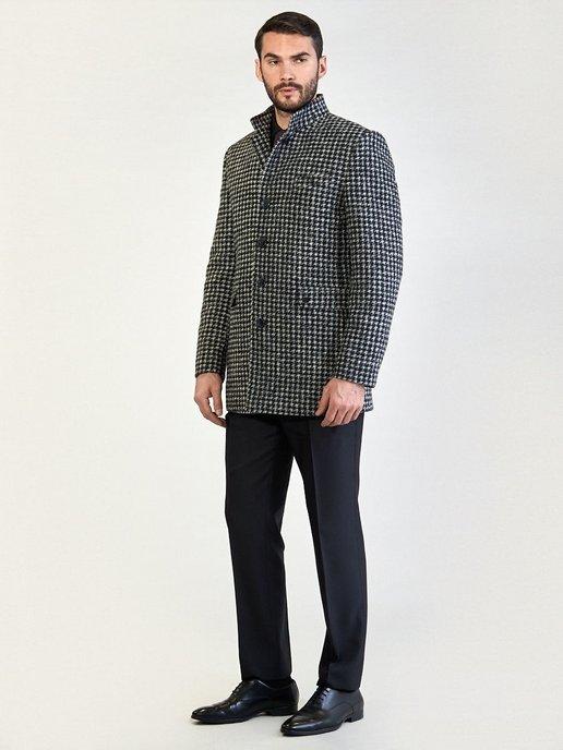 Пальто утепленное модное из 100% премиальной шерсти