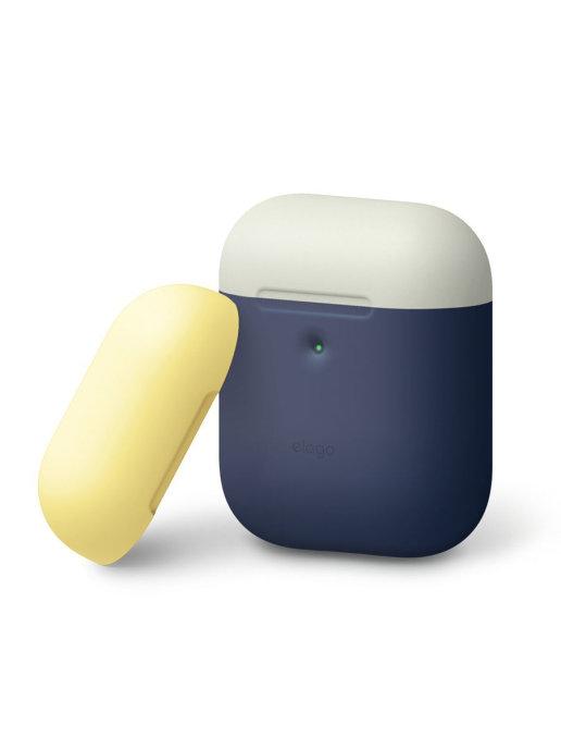 Чехол для AirPods 1 и 2 Silicone DUO со сменными крышками