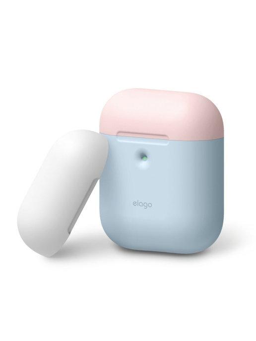 Чехол для AirPods 1 и 2 Silicone DUO со сменными крышками