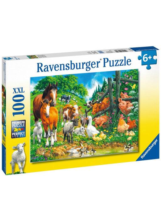 Ravensburger | Пазл "Встреча животных", 100