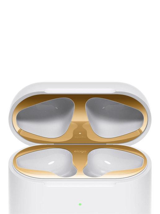 Защитная пластина для AirPods 1 и 2 Dust Guard Gold (2 шт.)