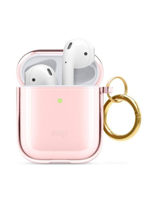 Чехол на AirPods Gen 1 & 2 Clear Hang case Lovely Pink