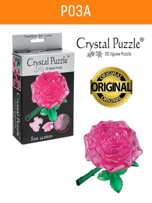 3D Crystal Puzzle Кристальный пазл IQигра для детей Роза