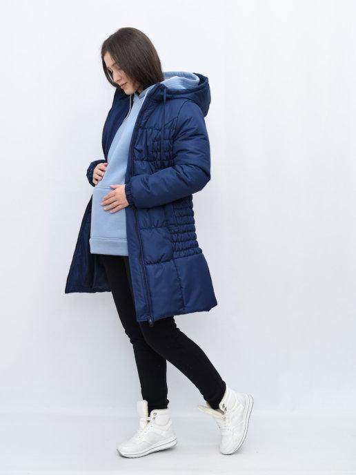 Куртка для беременных зима больших размеров с капюшоном