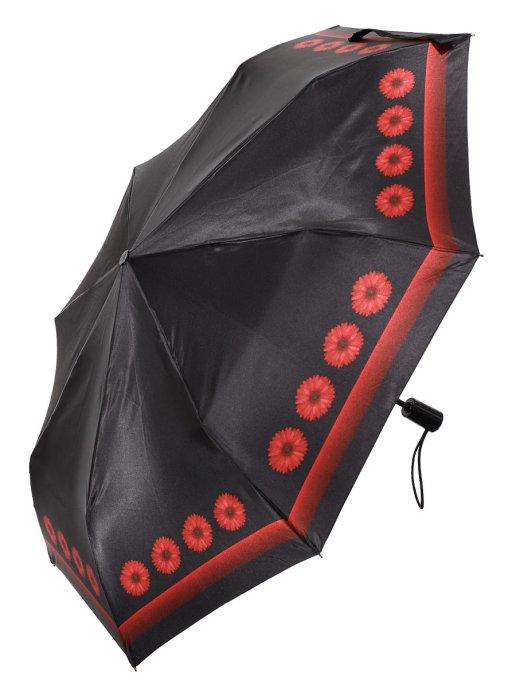 Зонт женский облегченный черный облегченный автомат