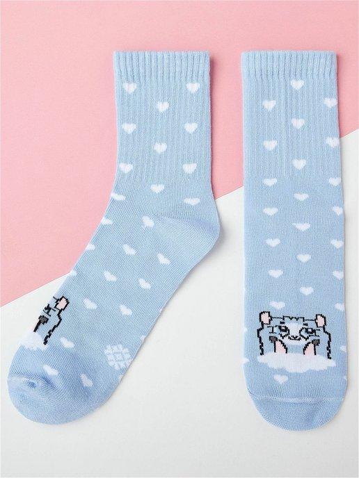 Носки для девочки спортивные высокие 1 пара в подарок