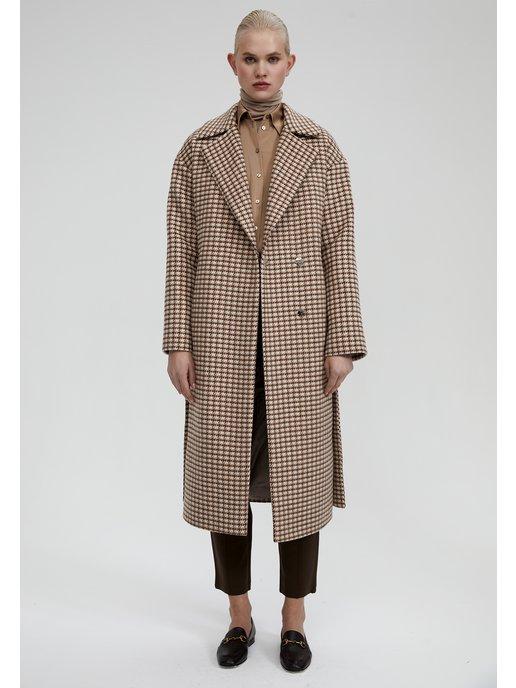 Пальто женское длинное демисезонное теплое модное оверсайз