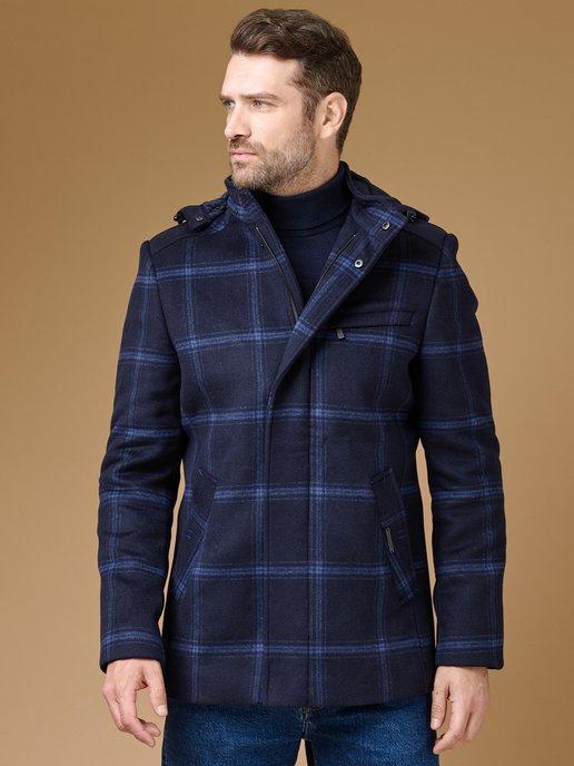 ABSOLUTEX | Пальто мужское демисезонное с капюшоном длинное