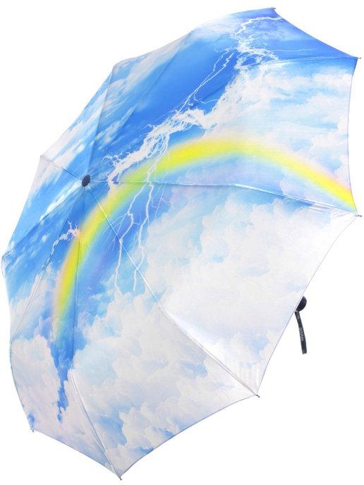 Зонт женский автомат, радуга, складной