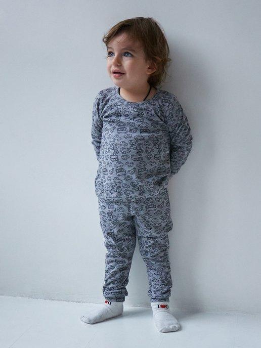 Пижама для новорожденных детей с длинным рукавом