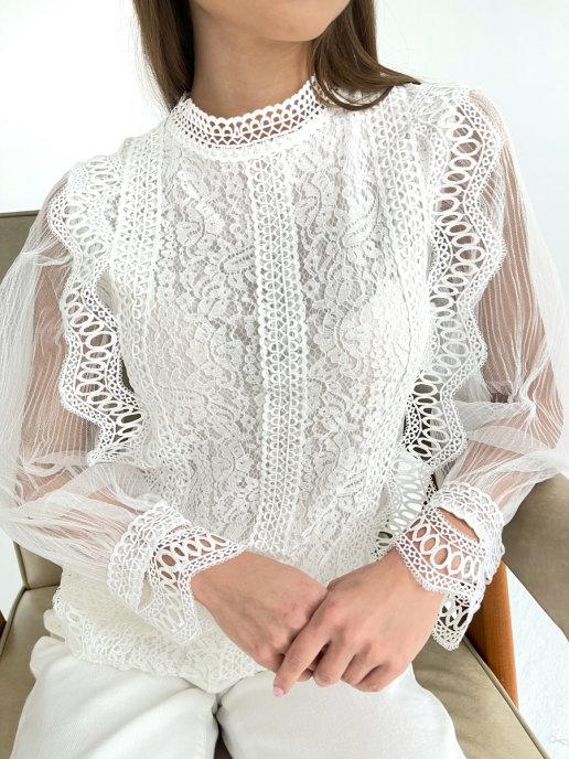 Блуза Женская Кружевная Blouse Нарядная