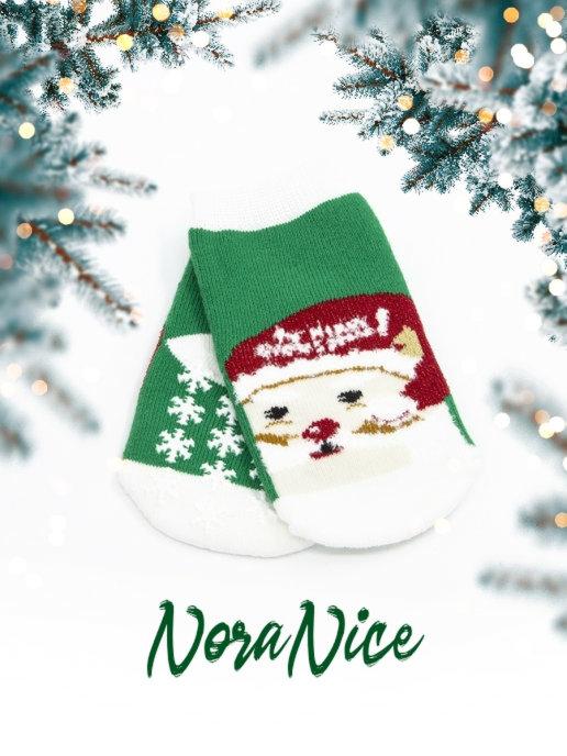 Носочки для новорожденных новогодние Носки теплые Новой год…