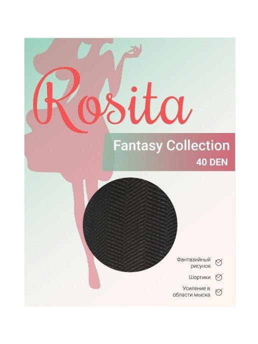 Колготки женские Альберо 40 ден с рисунком Зиг-заг ROSITA