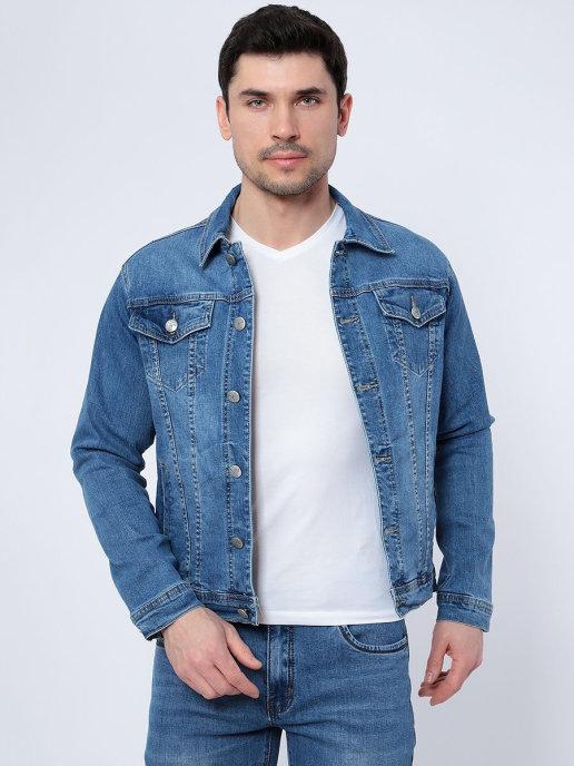 Куртка джинсовая мужская прямого кроя больших размеров
