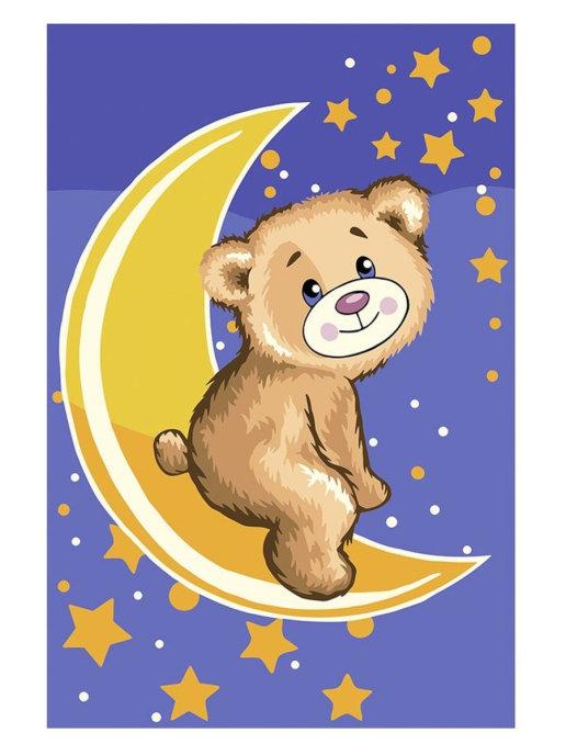 KariKids | Картина по номерам на картоне для детей "Мишуткины сны"