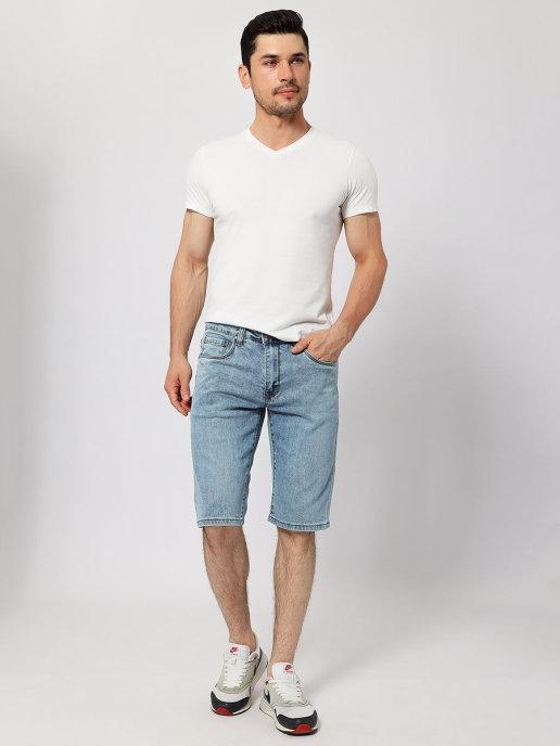 Шорты летние мужские джинсовые, длинные, спортивные