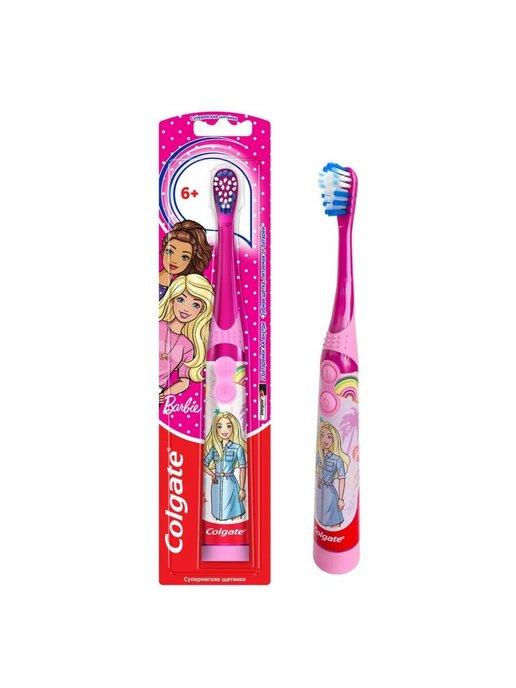 Электрическая зубная щетка детская мягкая Барби для девочек