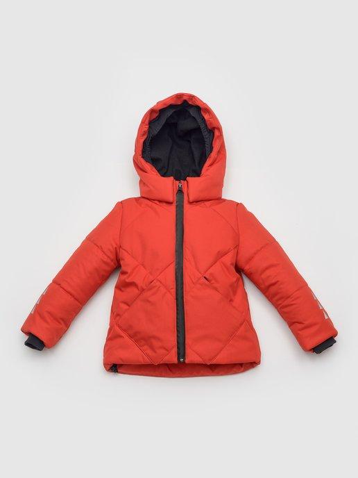 Утепленная демисезонная детская куртка с капюшоном мембрана