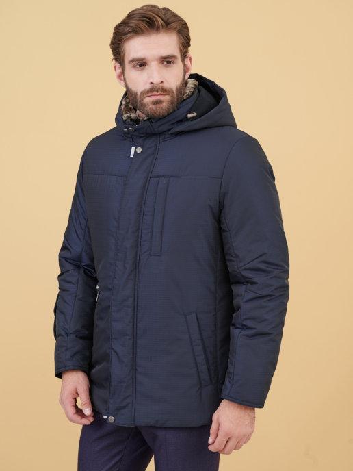 Куртка мужская зимняя с капюшоном, утепленная классическая