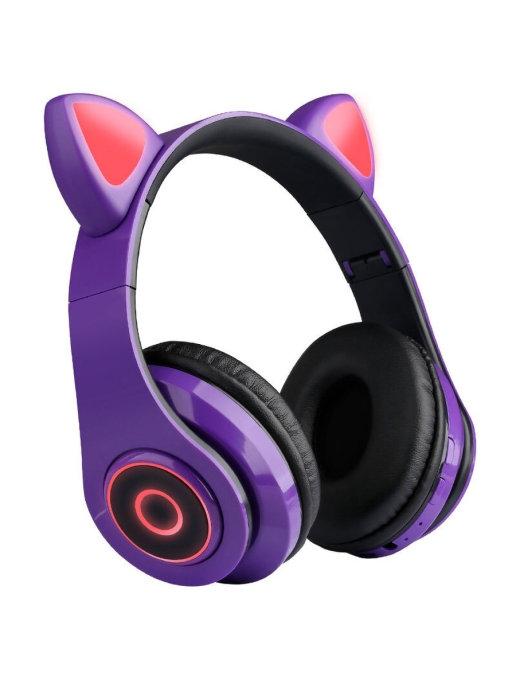 Накладные беспроводные Bluetooth наушники с ушками "CAT EAR"