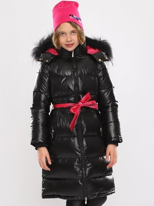 Пуховик зимний пальто куртка для девочки с капюшоном