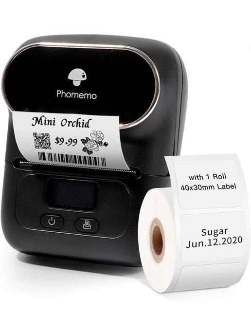 Мини принтер для печати этикеток Термопринтер Bluetooth