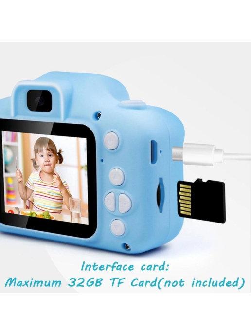 Детский цифровой фотоаппарат Kitty Х2С с играми, голубо