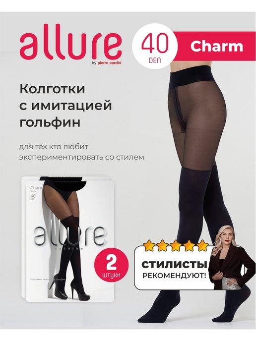 Allure | Колготки капроновые с имитацией чулков 40 100 Ден