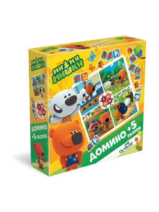 Развивающий набор игра Домино 5 макси пазлов для детей