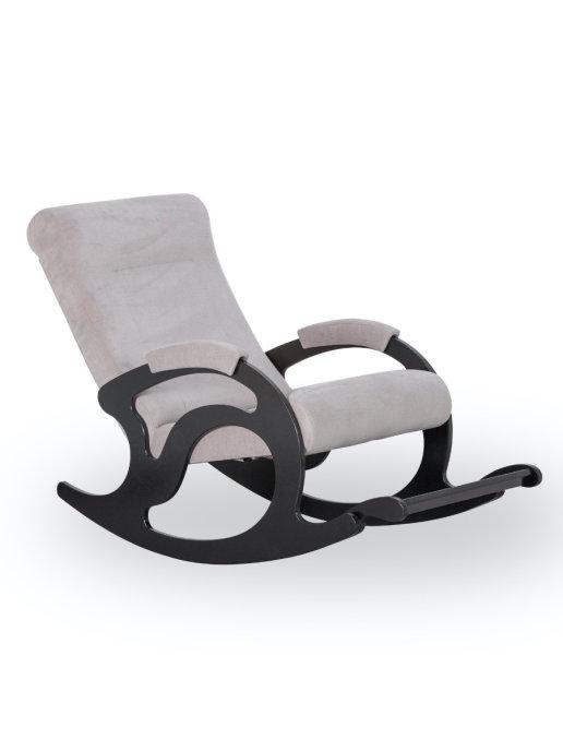 Кресло-качалка для дома с подножкой обивка велюр